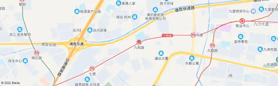 杭州九和路站_公交站地图_杭州公交_妙搜公交查询2024