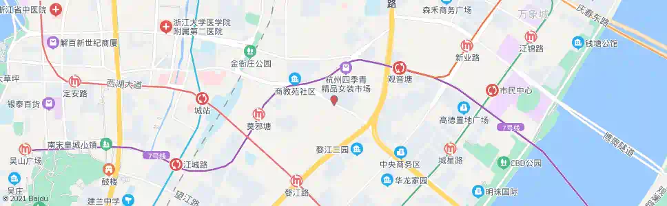 杭州总管塘_公交站地图_杭州公交_妙搜公交查询2024