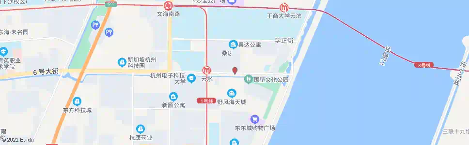 杭州六号大街二十七号路口_公交站地图_杭州公交_妙搜公交查询2024