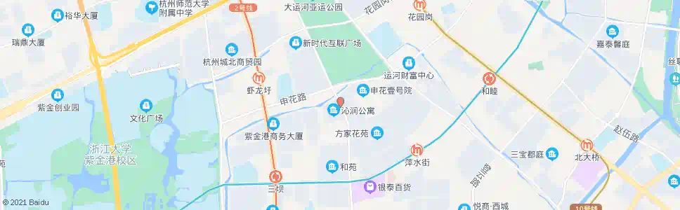 杭州北庄塘_公交站地图_杭州公交_妙搜公交查询2024