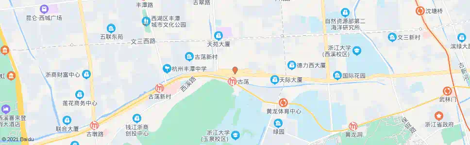 杭州古荡小区_公交站地图_杭州公交_妙搜公交查询2024