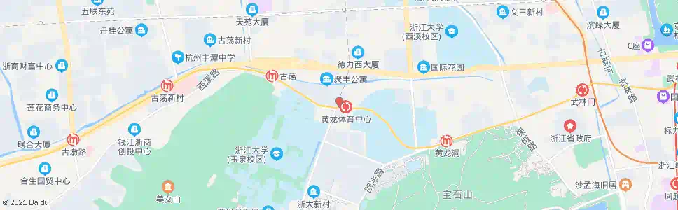 杭州西湖体育馆_公交站地图_杭州公交_妙搜公交查询2024