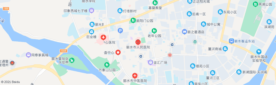 丽水市人民医院_公交站地图_丽水公交_妙搜公交查询2024