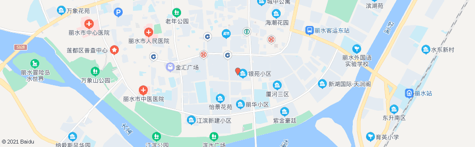 丽水东银苑_公交站地图_丽水公交_妙搜公交查询2024