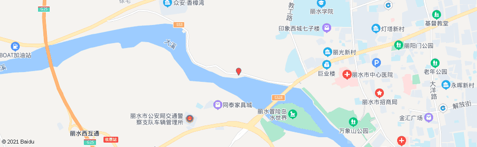 丽水桃山大桥(北)_公交站地图_丽水公交_妙搜公交查询2024
