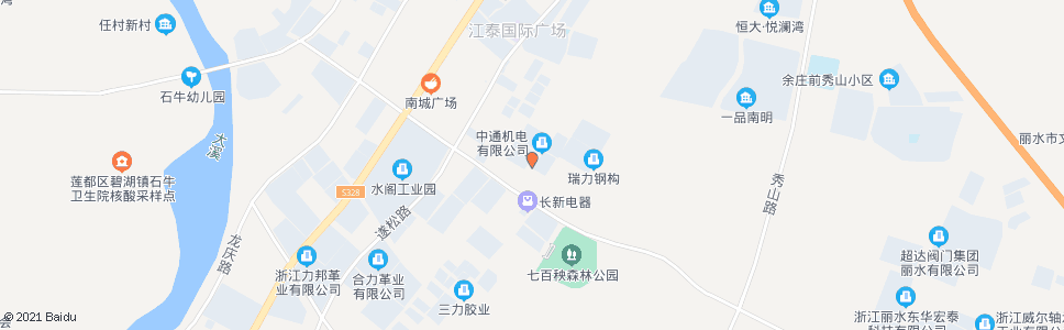 丽水中广工业园_公交站地图_丽水公交_妙搜公交查询2024