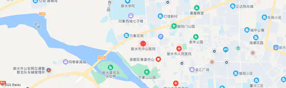 丽水中心医院_公交站地图_丽水公交_妙搜公交查询2024