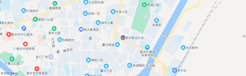 丽水汽车东站东_公交站地图_丽水公交_妙搜公交查询2024