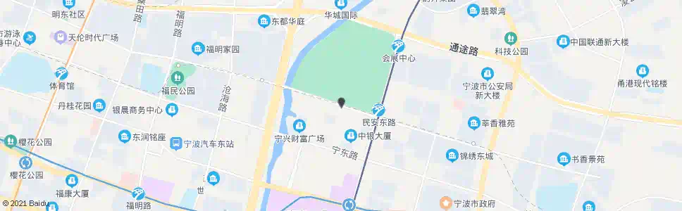 宁波会展中心南大门(东海银行)_公交站地图_宁波公交_妙搜公交查询2024