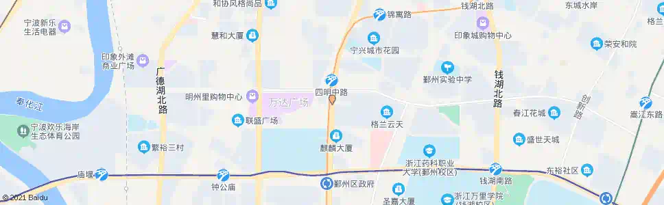 宁波万达广场东_公交站地图_宁波公交_妙搜公交查询2024