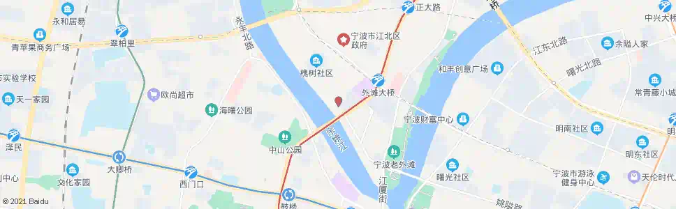 宁波槐树公园_公交站地图_宁波公交_妙搜公交查询2024