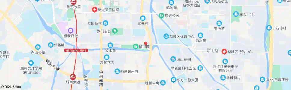 绍兴稽山桥西_公交站地图_绍兴公交_妙搜公交查询2024