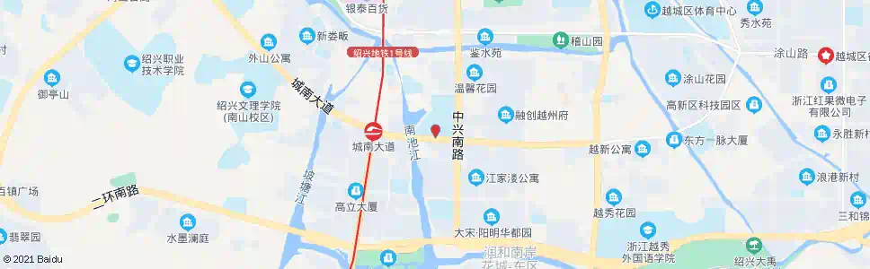 绍兴鲁迅中学(南大门)_公交站地图_绍兴公交_妙搜公交查询2024