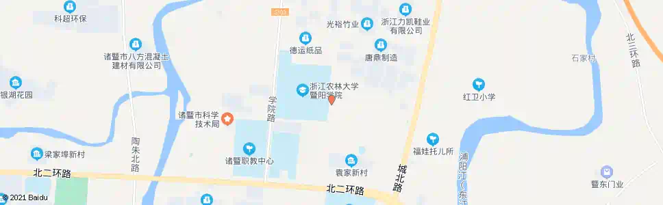 绍兴暨阳学院东一区_公交站地图_绍兴公交_妙搜公交查询2024