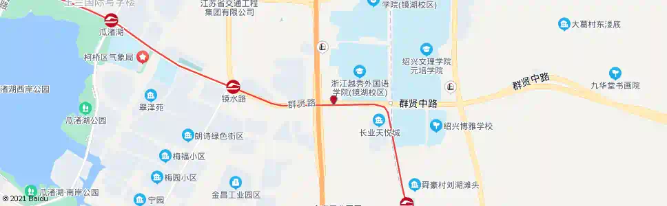 绍兴越秀镜湖校区_公交站地图_绍兴公交_妙搜公交查询2024