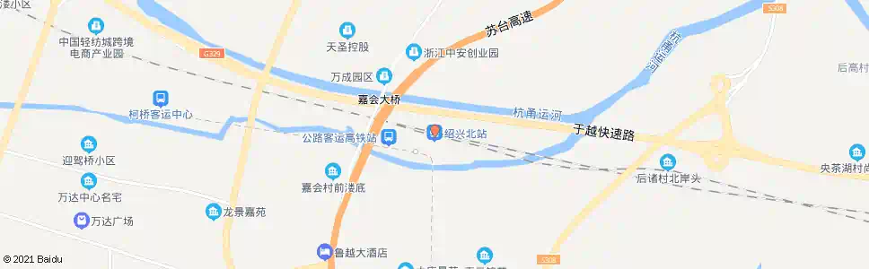 绍兴高铁绍兴北站_公交站地图_绍兴公交_妙搜公交查询2024